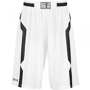 Pantalones Cortos Spalding Offense, Hombre, Blanco (White/Black), 2XL