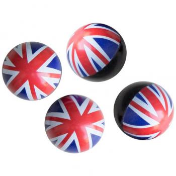 Juego de Tapones de Válvula Simoni Racing - Colores de la Bandera Británica