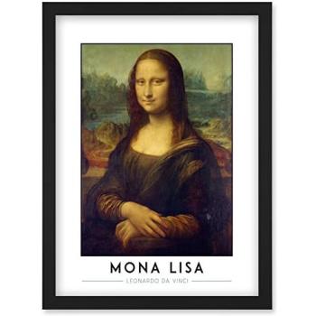 Leonardo’s Smile – Black Edition A4 Framed Portrait