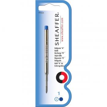 Sheaffer Fine K Metal Single Ballpoint Pen Refill - Blue