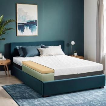 Materasso memory foam matrimoniale 150x190, 20 cm, Doppio strato, Anallergico, Sfoderabile, Made in Italy