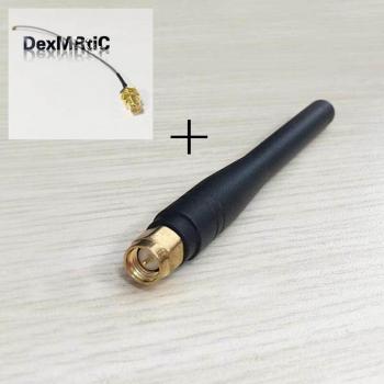 Antena GSM 3G 800/900/1800/1900/2100MHz 3dBi Omni SMA Macho + Cable Coleta IPX a SMA