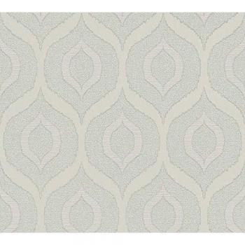 Jewel Retro Ogee Geometric Metallic Glitter Geo Vinyl Wallpaper