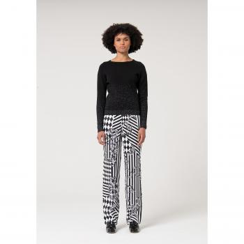 Gonna-pantalone regular fit con stampa floreale-geometrica