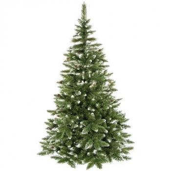 Árbol de Navidad de 220 cm con efecto invernal y piñas reales - Alta calidad