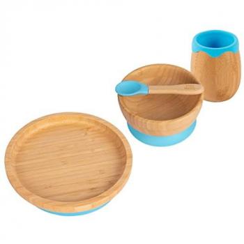 4pc Round Bamboo Baby Weaning Set