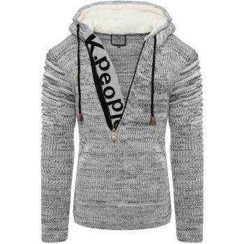 Karl's People K116 Sweat à Capuche avec Zip et Poche Kangourou Gris Taille M