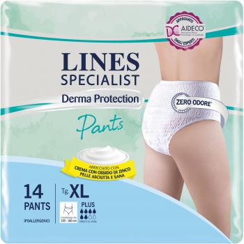 Pannolone Per Incontinenza Lines Specialist Derma Pants Plusxl 14 Pezzi - Fater Spa