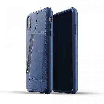 Mujjo Funda Cartera de Cuero Compatible con iPhone XS MAX | Piel auténtica Efecto Envejecido Natural, Ranuras para 2-3 Tarjetas, Marco Protector 1mm, Forro de Ante japonés (Negro)