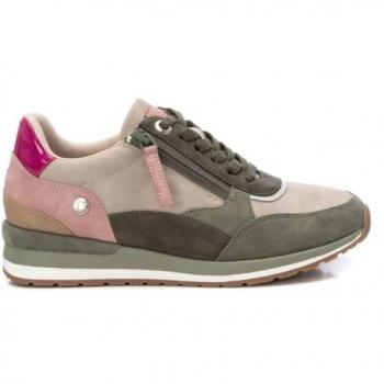Refresh Femmes – Basket en cuir khaki, 37