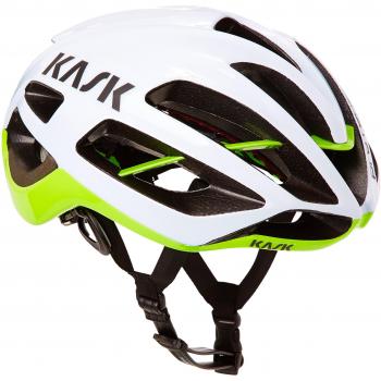 Kask Protone, Casco de Ciclismo Multiuso, Blanco/Verde, L