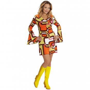Déguisement Années 70 Robe Groovy Femme - XL - Multicolore - Widmann 008884