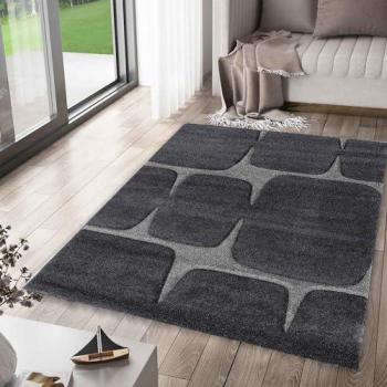 VIMODA Modernes Wohnzimmerteppich Grau