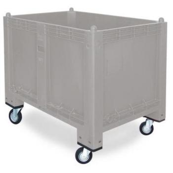 Stabile Großpalette Box 1200 × 800 × 1000 mm – geschlossene Wände, grau