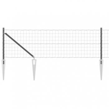 Recinzione Euro 7 Picchetti in Acciaio Zingato 0,4 × 10 m – Grigio
