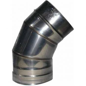 Gomito Inox Ala Settori 45° 20 cm