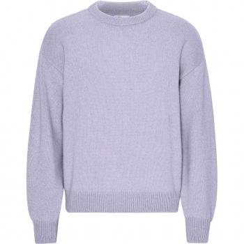 Pull col rond oversize Colorful Standard Lavande Douce