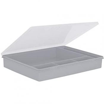 Soft Grey/Clear 5-Section Organiser Box 38cm by Wham
