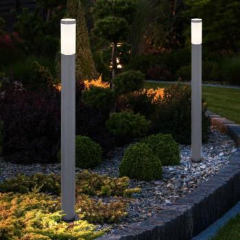 Lampadaire Extérieur Opale Acier Inoxydable
