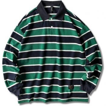 Men's Casual Long Sleeve Polo Shirt