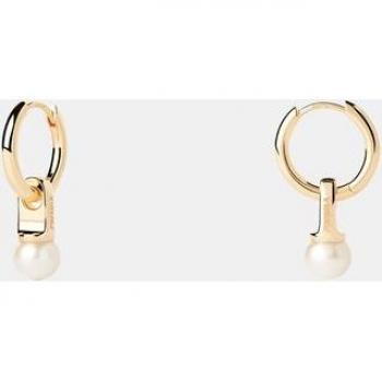 Aros Perla Negra con Detalle de Plata