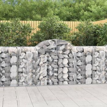 Cages à gabions arquées 5 pcs 200x50x100/120 cm en fer galvanisé