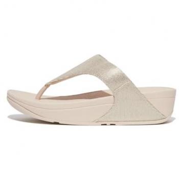Fitflop LULU GLITZ, Keilabsatz, Zehentrenner, Sommerschuhe mit komfortablem Fußbett