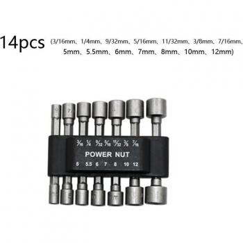 1/4 Hex Shank Nut Driver Bit Set