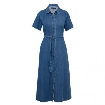 A-Linien Komma Kleid Blau 34