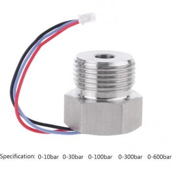 G1/2 Flat Mode Pressure Sensor 0-10/30/100/300/600bar 5V Input 0.5~4.5V DC