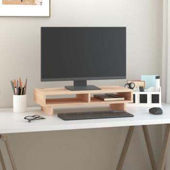 VidaXL Monitor Stand 60x27x14 cm Solid Wood Pine