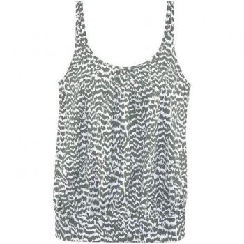 Lascana Damen Tankini-Top in Oliv mit Animal-Print