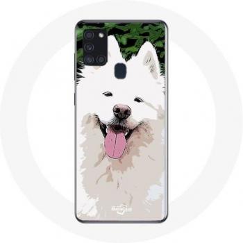 Samsung Galaxy A21S White Samoyed Dog Cover