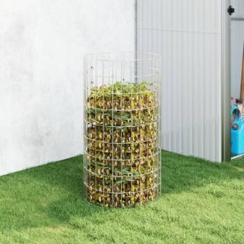 Galvanized Steel Garden Composter Ø50x100 cm by vidaXL