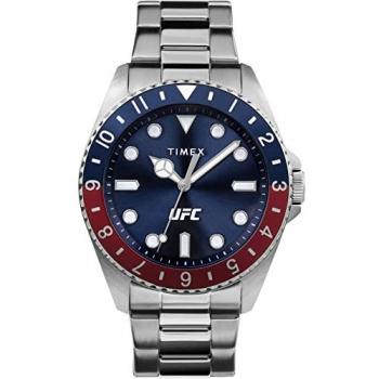 Timex Men's Analog Stainless Steel Watch with Fold Clasp, Multicolor, One Size