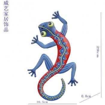 Gecko Tridimensional de Hierro Forjado - Adorno de Pared para Hogar y Restaurantes
