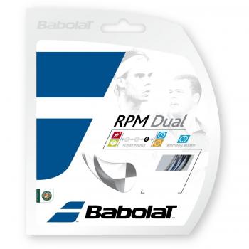 Babolat RPM Dual - String de raqueta (1,25 mm, 17), color gris y negro
