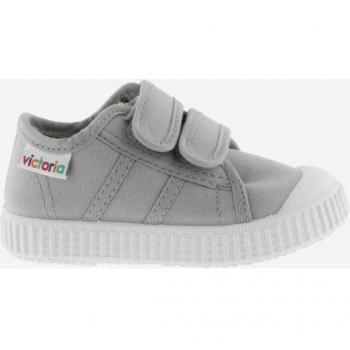 Baskets Victoria Tiras Lona Enfant Gris