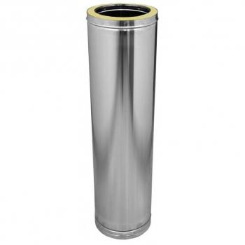Tubo para estufas de leña DP aislado 316L/304 960mm Ø125 inox