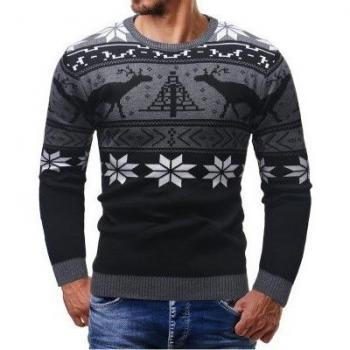 Slim Fit Heren Trui voor Herfst en Kerst