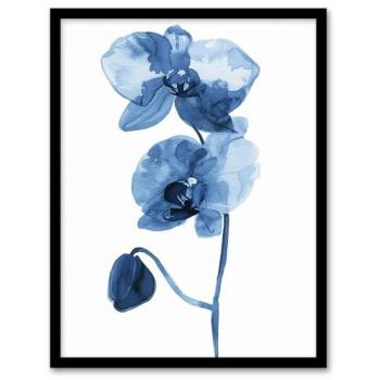 Azure Orchid Blossom – A4 Frame‑Ready Print
