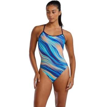 Tyr Durafast Elite TrinityFit Riptidal Swimwear – Teal & Orange, 38 (Women)