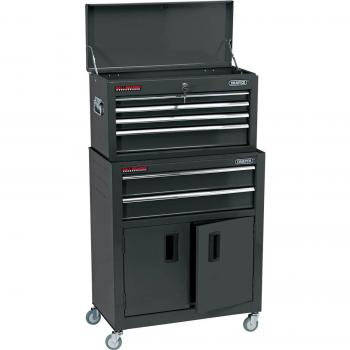Draper 6 Drawer Roller Cabinet and Tool Chest Combination Black