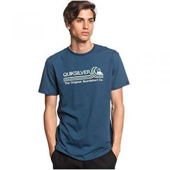 Quiksilver Men's Stone Cold Classic T-Shirt in Majolica Blue with a Size of S