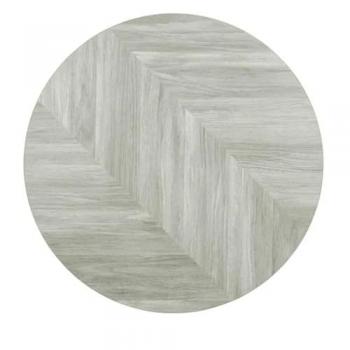 Pre‑Drilled Chevrons 600mm Round Table Top by Bolero