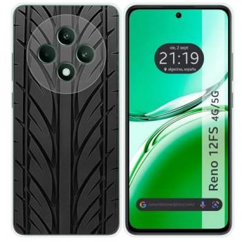 Funda de Silicona Diseño Neumático para Oppo Reno 12FS 4G / 12 FS 5G