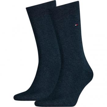 Tommy Hilfiger - Set di 2 paia di calzini classici da uomo in jeans blu, taglia 39/42