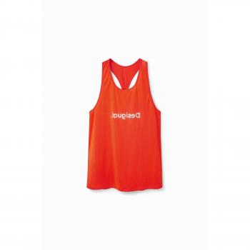 Camisa Desigual Sin Mangas Básica Naranja XL