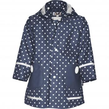 Cappotto Parapioggia a Pois Blu Marino per Bambini PLAYSHOES