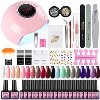 Lampe à Ongle UV/LED 24W Kit Vernis Gel 20pcs
